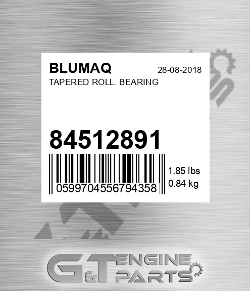 84512891 BLUMAQ Tapered Roll. Bearing