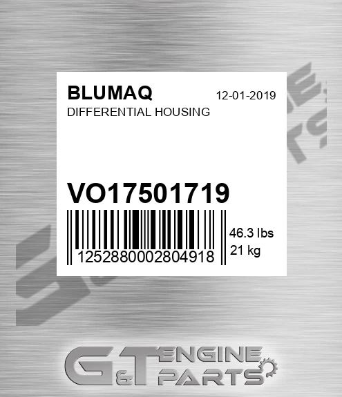 VO17501719 Differential Housing for BLUMAQ