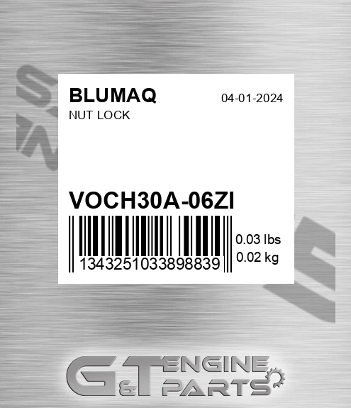 VOCH30A-06ZI Nut Lock for BLUMAQ