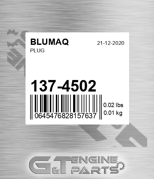 137-4502 Plug for BLUMAQ
