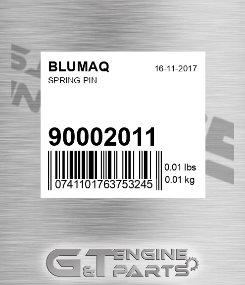 900.02011 Spring Pin for BLUMAQ