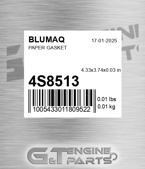 4S-8513 Paper Gasket for BLUMAQ