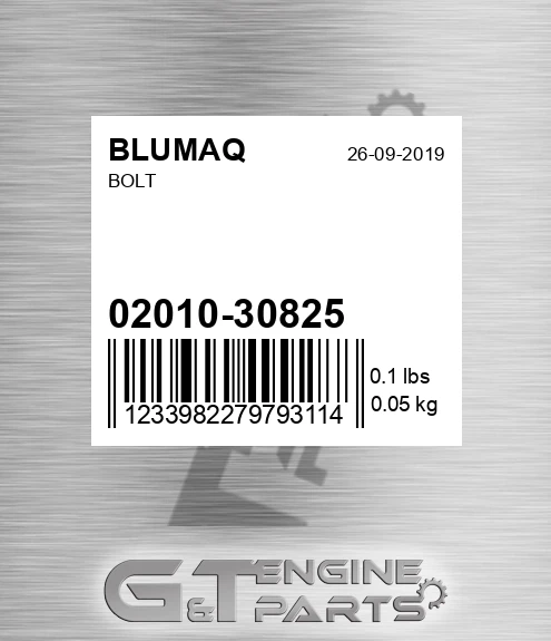 02010-30825 Bolt for BLUMAQ
