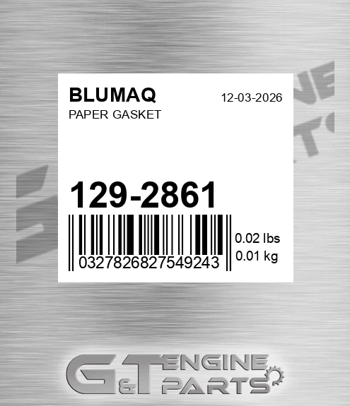 129-2861 Paper Gasket for BLUMAQ