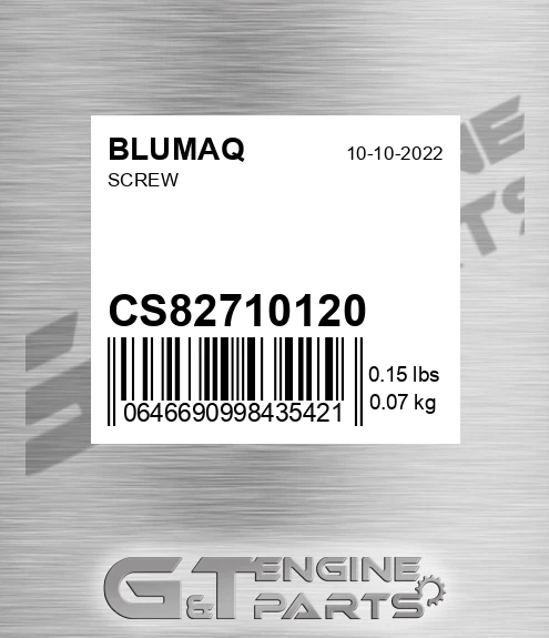 CS827-10120 Screw for BLUMAQ