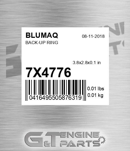 7X-4776 Back-up Ring for BLUMAQ