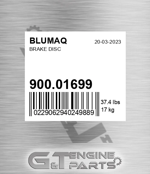 900.01699 Brake Disc for BLUMAQ