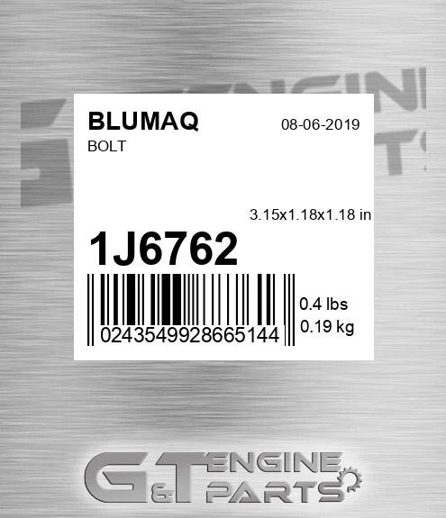 1J-6762 Bolt for BLUMAQ