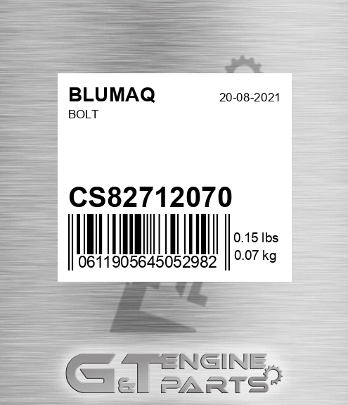CS827-12070 BLUMAQ Bolt