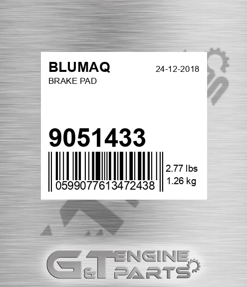 9051433 Brake Pad for BLUMAQ