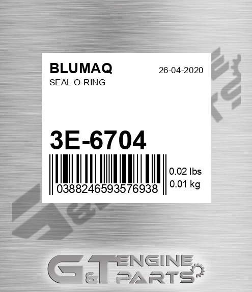 3E-6704 Seal O-ring for BLUMAQ