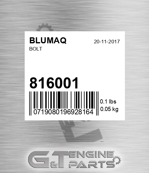 816001 Bolt