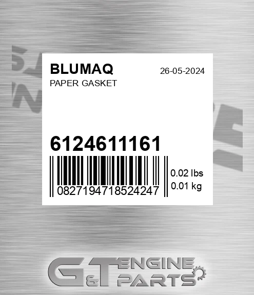 6124-61-1161 Paper Gasket for BLUMAQ