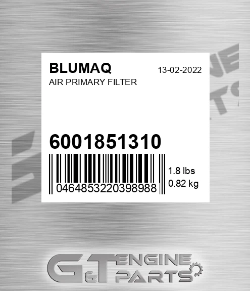 600-185-1310 Air Primary Filter for BLUMAQ