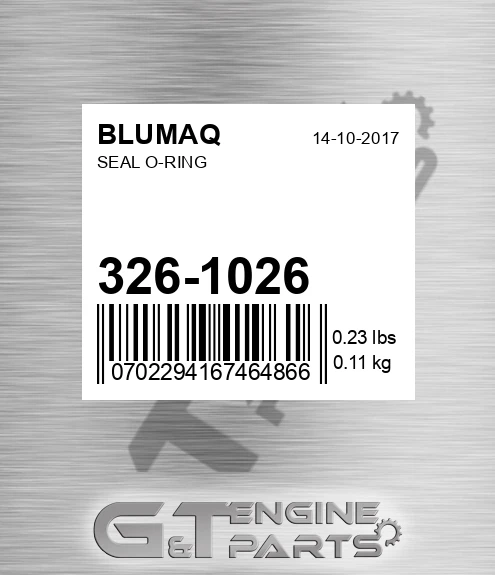 3261026 Seal O-ring for BLUMAQ
