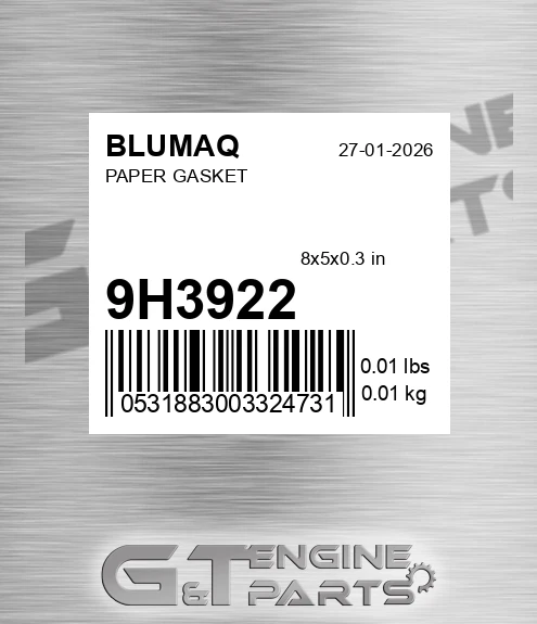 9H-3922 Paper Gasket for BLUMAQ