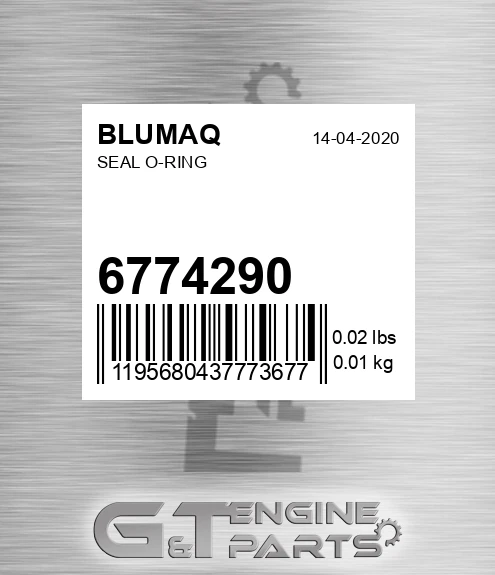 6774290 Seal O-ring