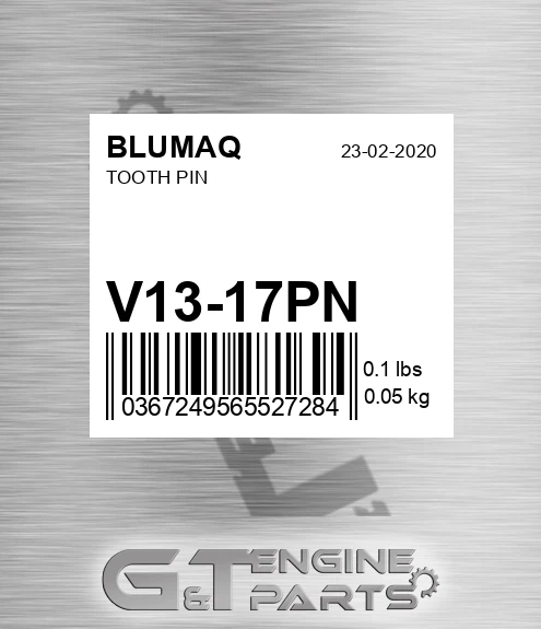 V13-17PN Tooth Pin for BLUMAQ