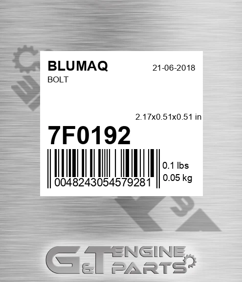7F-0192 Bolt for BLUMAQ