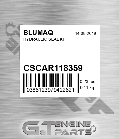 CSCAR118359 Hydraulic Seal Kit