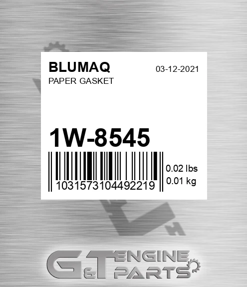 1W-8545 Paper Gasket for BLUMAQ
