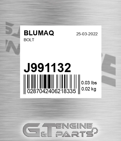 J991132 Bolt