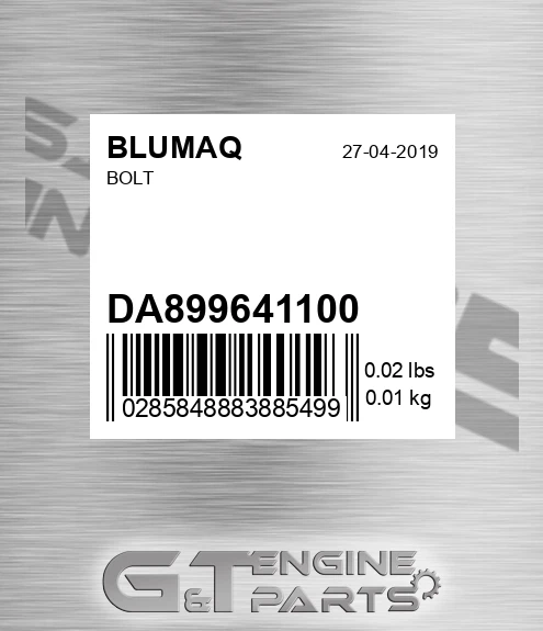 DA899641100 Bolt for BLUMAQ