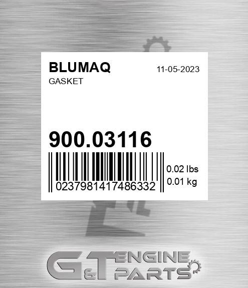 900.03116 Gasket for BLUMAQ
