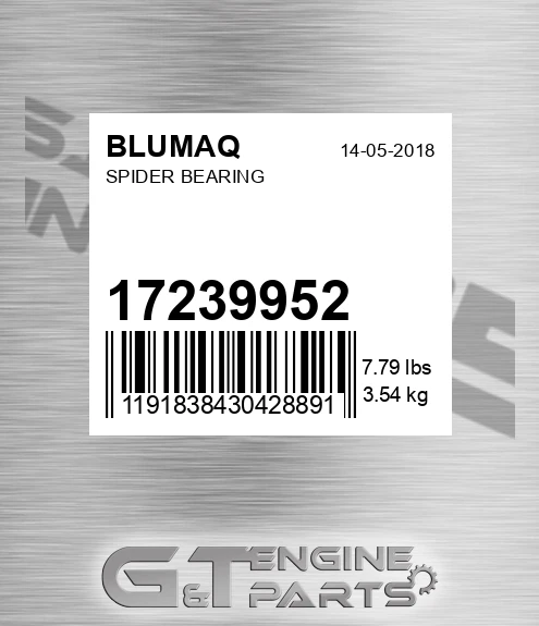 17239952 Spider Bearing for BLUMAQ