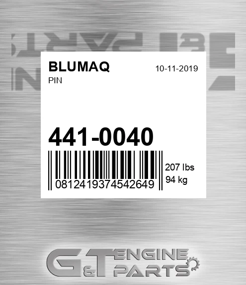 441-0040 BLUMAQ Pin