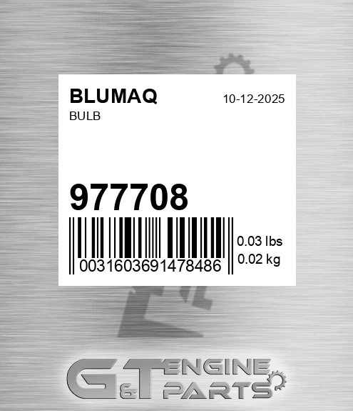 977708 Bulb for BLUMAQ