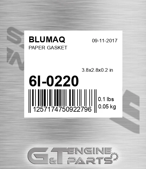6I-0220 Paper Gasket for BLUMAQ