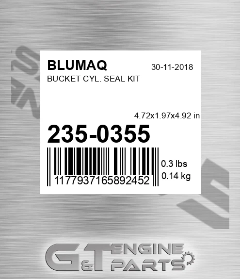 235-0355 Bucket Cyl. Seal Kit for BLUMAQ
