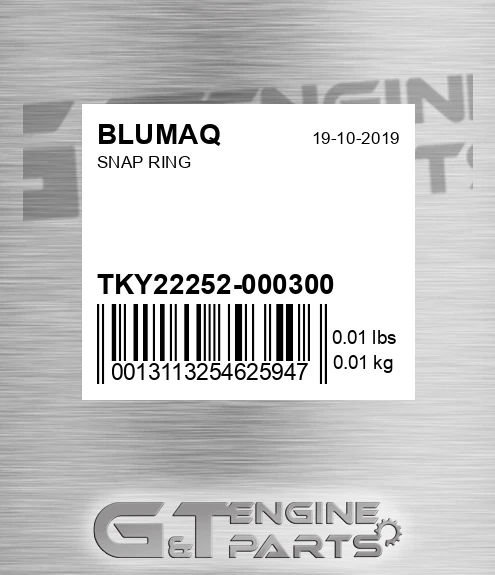 TKY22252-000300 Snap Ring for BLUMAQ