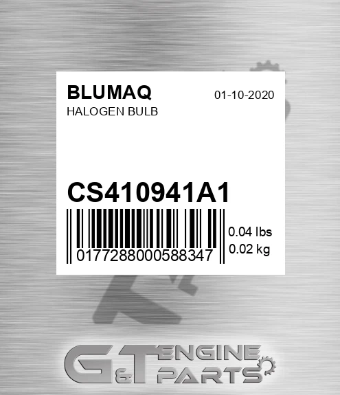 CS410941A1 BLUMAQ Halogen Bulb