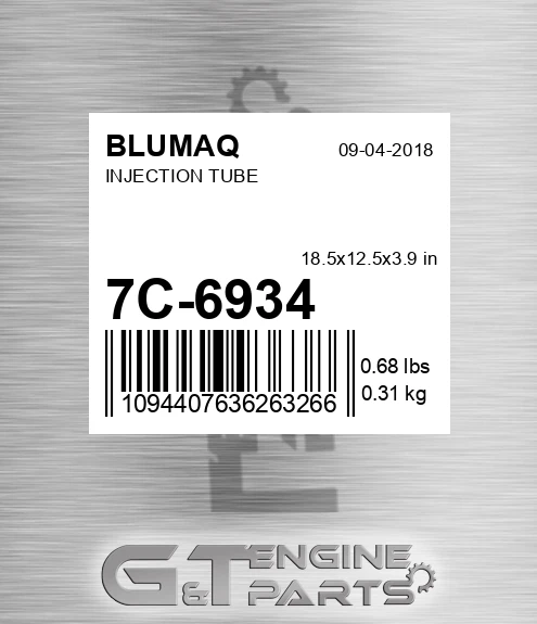 7C-6934 Injection Tube for BLUMAQ
