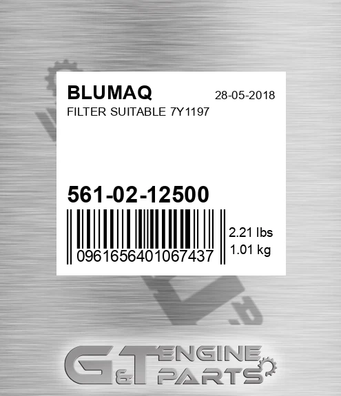 561-02-12500 Filter Suitable 7y1197 for BLUMAQ