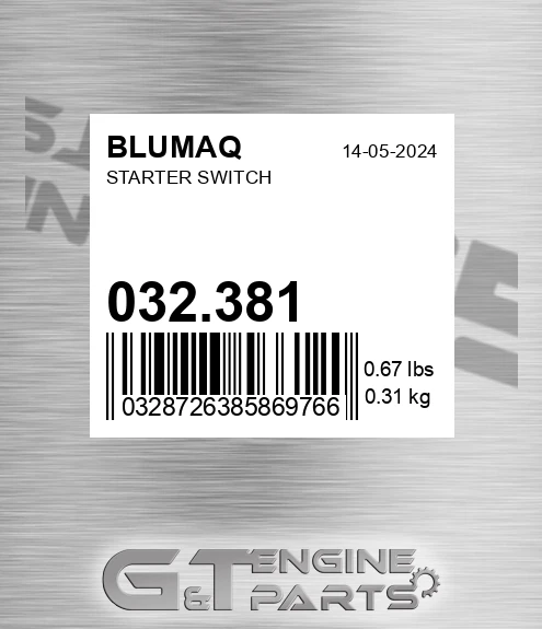 032.381 BLUMAQ Starter Switch