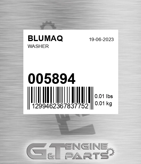 005894 Washer for BLUMAQ