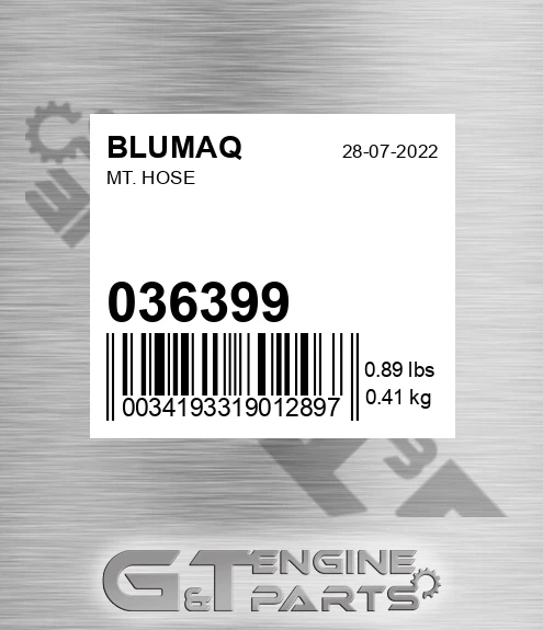 036.399 Mt. Hose for BLUMAQ