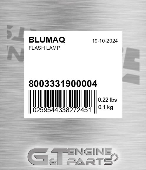 8003331900004 Flash Lamp