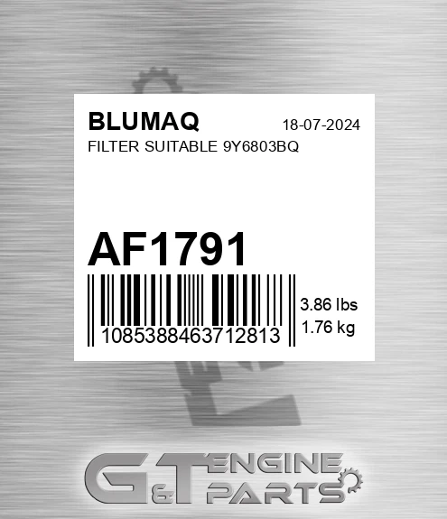 AF1791 Filter Suitable 9y6803bq