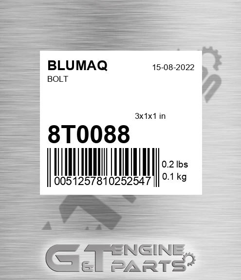 8T-0088 Bolt for BLUMAQ