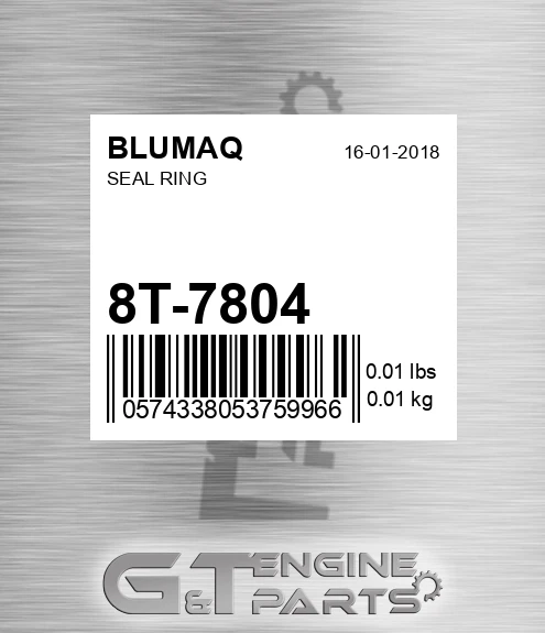 8T-7804 Seal Ring for BLUMAQ