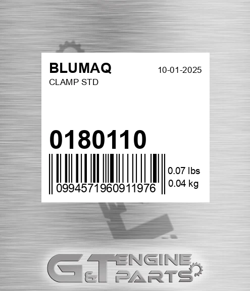 0180110 Clamp Std for BLUMAQ