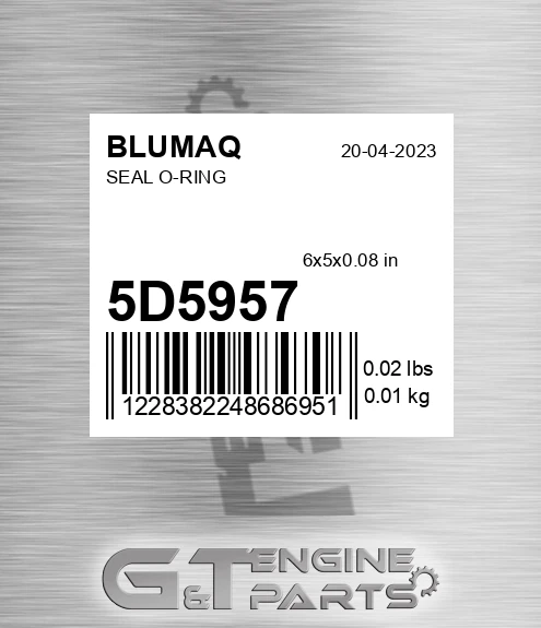 5D-5957 Seal O-ring for BLUMAQ