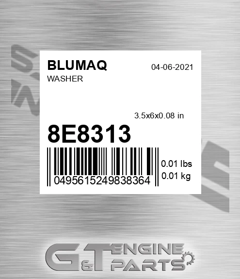 8E-8313 Washer for BLUMAQ