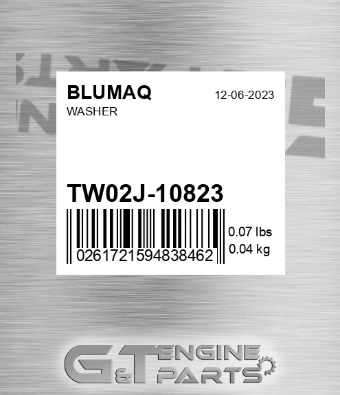 TW02J-10823 Washer for BLUMAQ