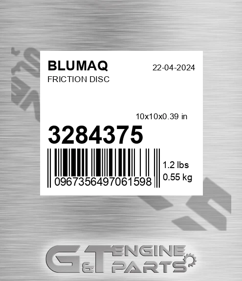 328-4375 Friction Disc for BLUMAQ
