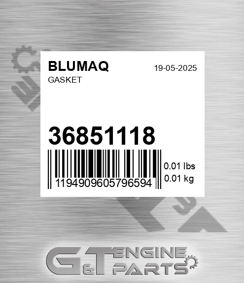 36851118 Gasket for BLUMAQ
